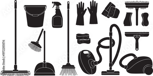 Cleaning tools and equipment for household chores