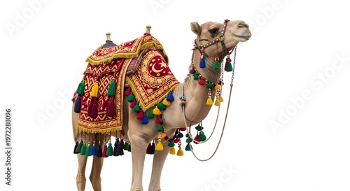 Dromedary camel, decorated, colorful, ornate, desert animal