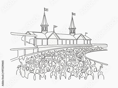 Graduation Celebration Line Art