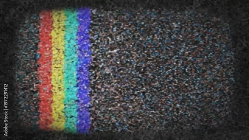 Abstract Glitch Rainbow Spectrum on Dark Textured Background