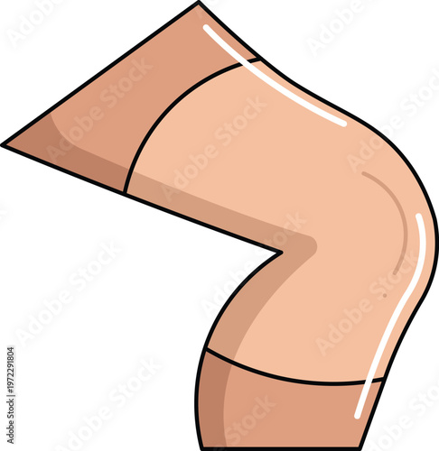 Design Knee Support Illustration Flat Icon