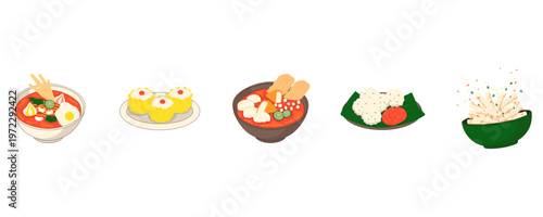 Set of Indonesian Spicy Food