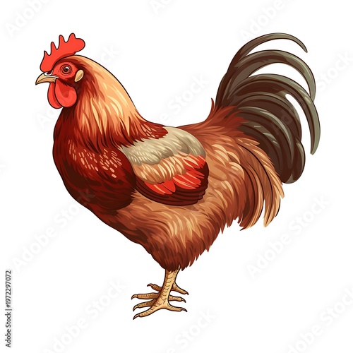 Chicken Thigh Vector Drawing on White Background