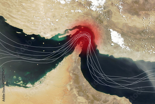Map of the Strait of Hormuz Showing Shipping Routes and Geopolitical Significance. 