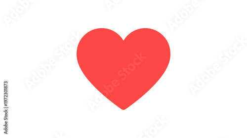 Free Download Vibrant red heart shape symbolizing love, passion, health, and romance, isolated white background. - GFXLoad
