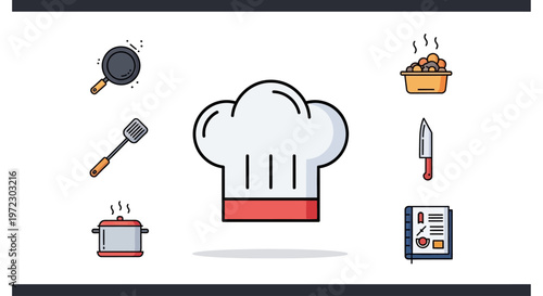 Chef Hat Cooking Kitchen Symbol.