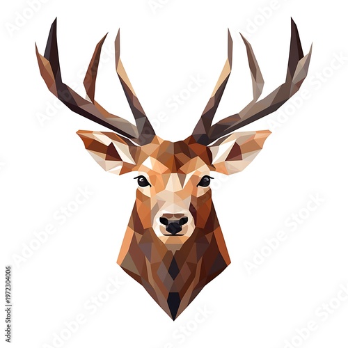 Top View Deer Vector Illustration Isolated