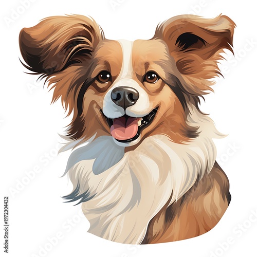 Top View Dog Vector Illustration Isolated