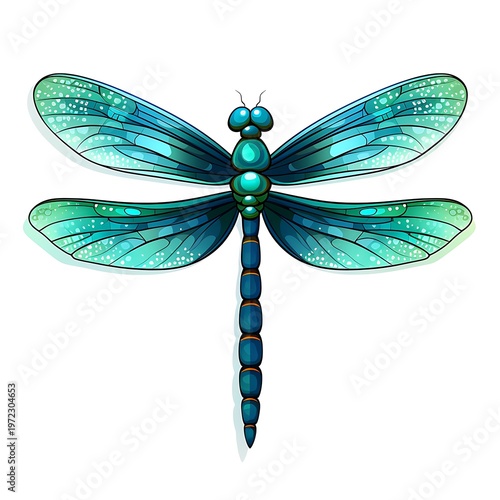 Whimsical Dragonfly Line Art Illustration