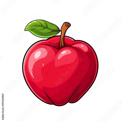 Educational Rose Apple Drawing for Coloring