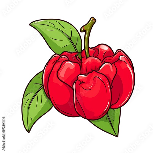 Illustration of Rose Apple for Kids Learning