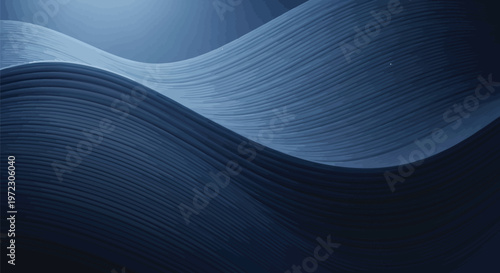 Abstract blue wave, gradient background, wavy lines, dark to light blue