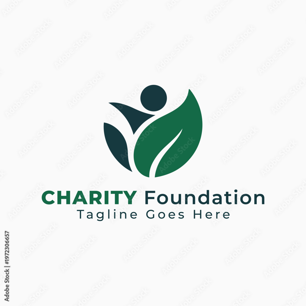 Fototapeta premium Helping Hand Charity Foundation Creative Logo, Charity Logo, Helping Hands Logo