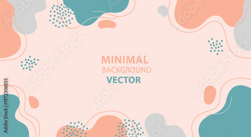 Minimalist backgrounds, pastel colored vector graphics, abstract shapes, soft peach and blue textures
