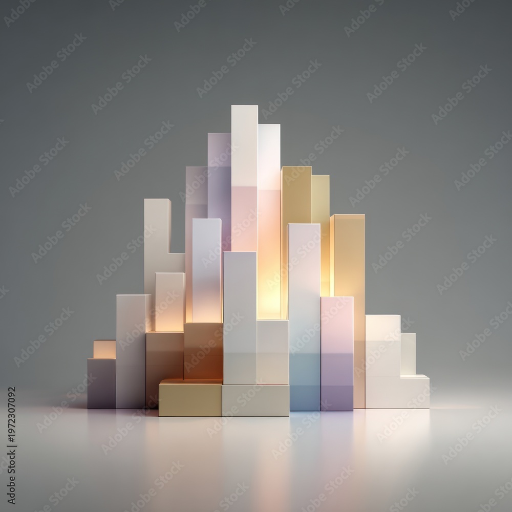Fototapeta premium Abstract colorful building blocks structure
