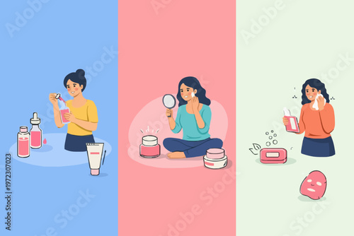 Beauty Routine Illustration