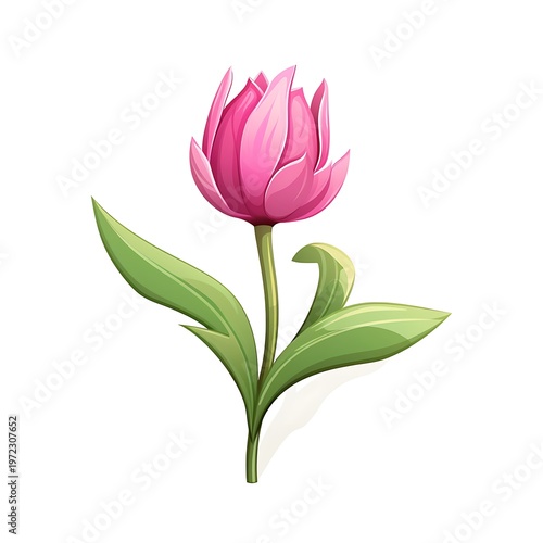 Botanical Bud Cartoon Vector Illustration