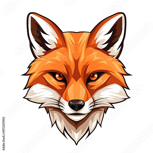 Sleek Fox Line Art on White Background