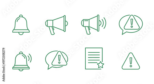 Warning signs and alert icons set.