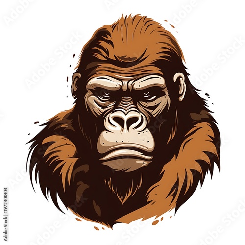 Gorilla Line Art Cartoon Drawing