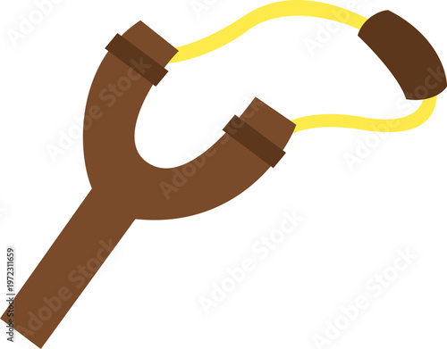 Brown slingshot illustration