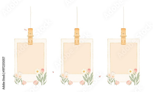 blank paper hanging on rope