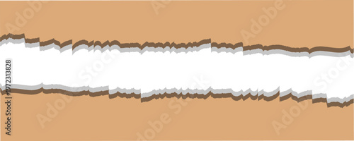 Colorful ripped paper strip edge. 