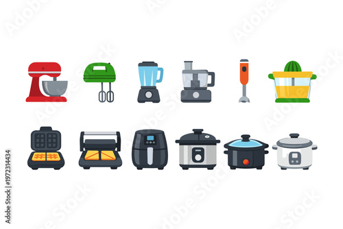 Kitchen Appliance Icons Collection