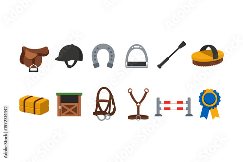 Equestrian Gear Icons Collection
