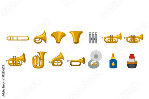 Brass Musical Instruments Collection