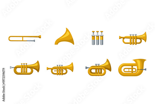 Brass Musical Instruments Collection