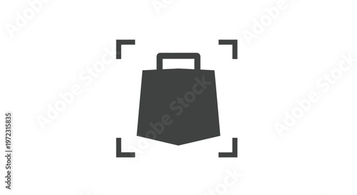 Simple black briefcase with handle.