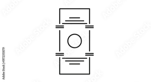 Simple black line art design element.