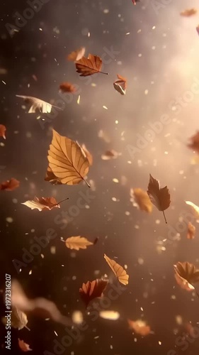 Falling Autumn Leaves in Slow Motion.