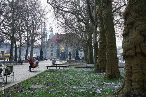 Blick in die Hauptstrasse in Dresden Neustadt