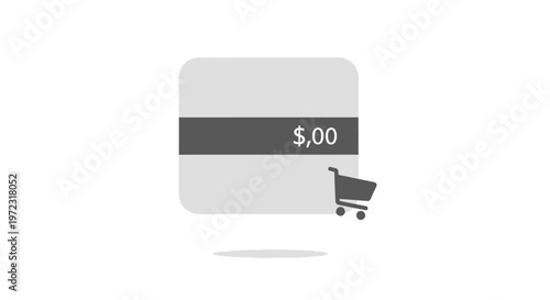 Shopping cart with dollar sign.