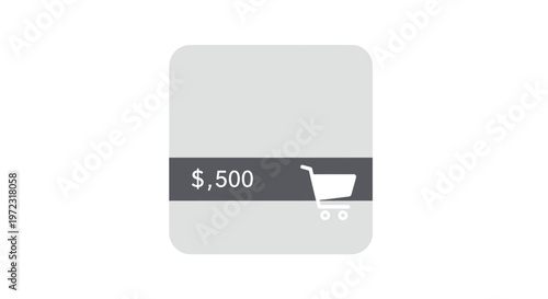 Shopping cart with five hundred dollars.