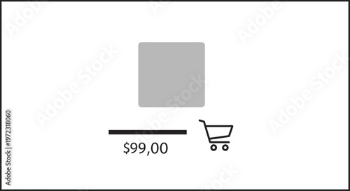 Shopping cart with price tag.