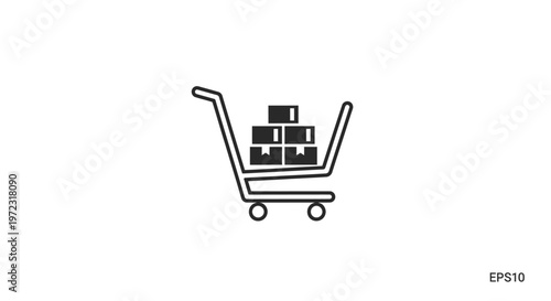 Shopping cart with product items.