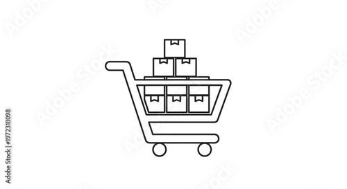Shopping cart with product items.