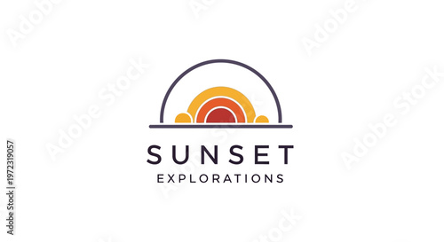 Sunset Explorations logo with colorful design.