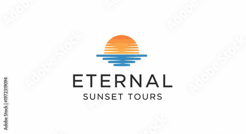 Eternal Sunset Tours logo design.