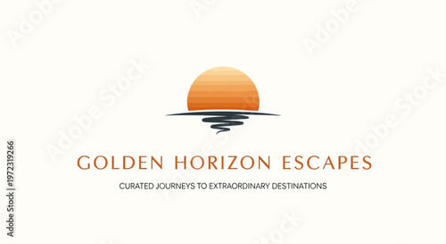 Golden Horizon Escapes travel company logo.