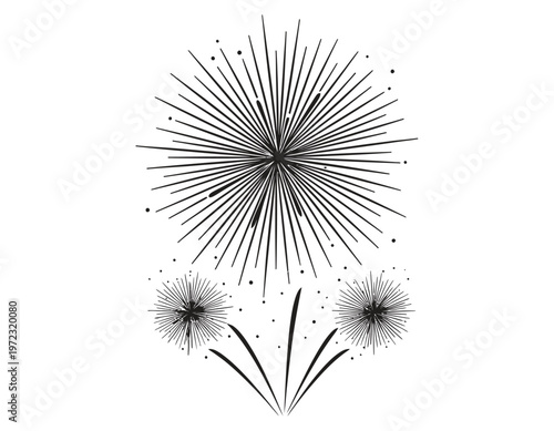 Delicate dandelion silhouette a black and white botanical illustration of seed dispersal and natural beauty