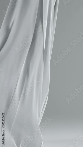 Flowing White Fabric in Motion Studio.
