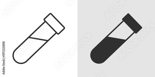 Blood Test Icon representing medical testing, diagnosis, and laboratory analysis.