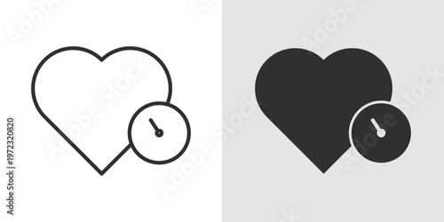 Blood Pressure Icon representing heart health, monitoring, and medical measurement.