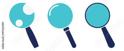Colorful Search icon. Magnifying glass icon, vector magnifier or loupe sign. eps10 .