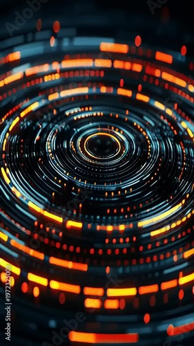 Futuristic Circular Motion Graphics Animation.