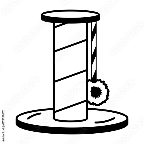 A glyph style icon representing a scratcher post  

